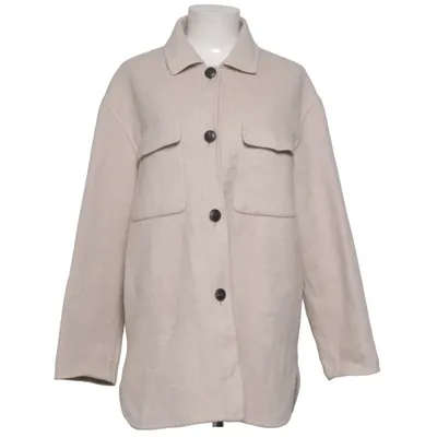 Skjortejakke (Beige) fra White Label Polyester, Viscose, Uld