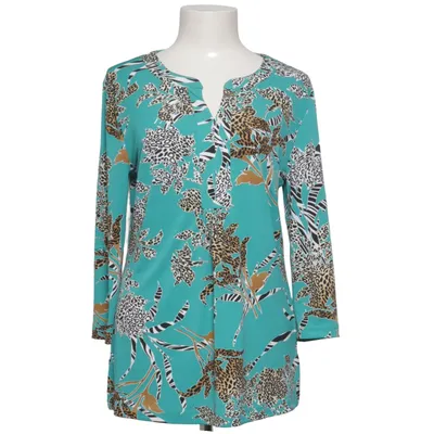 Blus (Grön, Flerfärgad) från Couture Line Elastan, Polyester