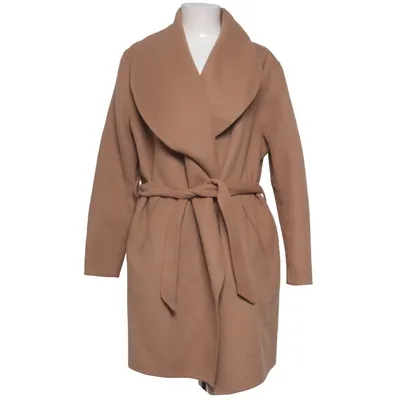 Coat (Brown) from Pearl Polyester, Wool