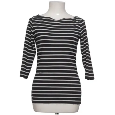 Langærmet t-shirt (Sort, Hvid) fra Lindex Bomuld, Elastan