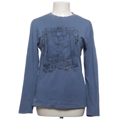 Lange mouwen shirt (Blauw) van Zara Jeans Katoen, Polyester