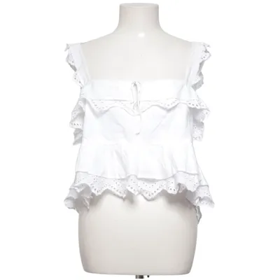 Crop top (Blanc) de Gina Tricot Coton