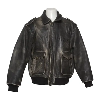 Läderjacka (Svart) från Petroff Akryl, Bomull, Skinn, Polyester, Ull
