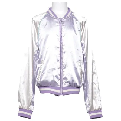 Bomberjakke (Lilla, Beige) fra H&M Elastan, Polyester