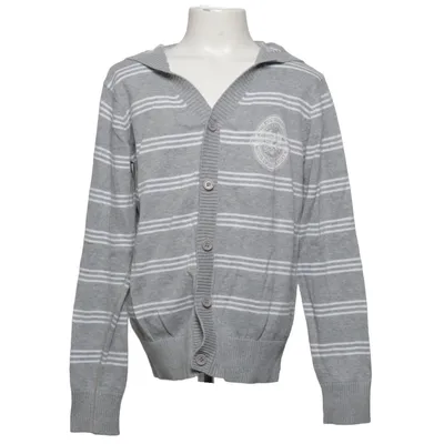 Strickjacke (Grau, Weiß) von Comp Baumwolle