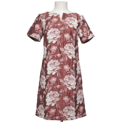 Jurk (Bruin, Wit, Meerkleurig) van Adika Elastaan, Polyester