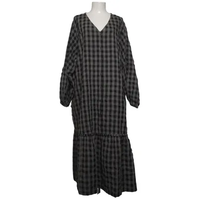 Jurk (Zwart, Grijs) van Adia Fashion Katoen, Polyester