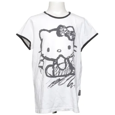 T-shirt (Vit, Svart) från KappAhl Bomull