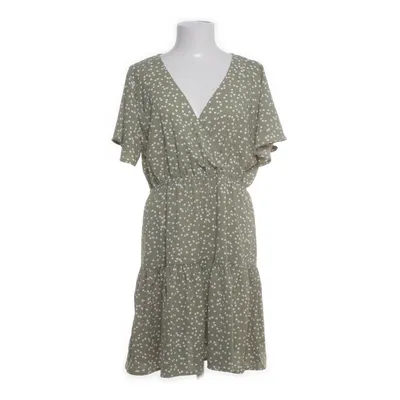 Wrap dress (Green, White) from Shein Curve Polyester