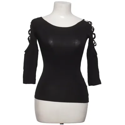 Haut (Noir) de Amisu Coton, Élasthane, Modal