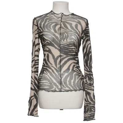 Top (Beige, Zwart) van Monki Polyester, Elastaan
