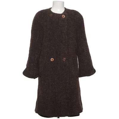 Coat (Brown) from Herluf Design Mohair, Polyamide, Wool