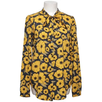 Sløjfebluse (Gul, Blå, Sort) fra My Twin Twinset