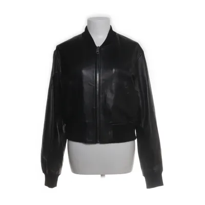 Læderjakke (Sort) fra Massimo Dutti Læder, Viscose