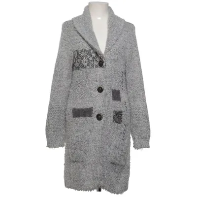 Cardigan (Gray) from Capuccino Acrylic, Cotton, Polyamide