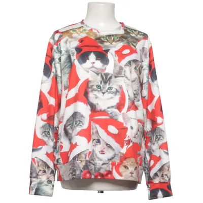 Christmas sweater (Red, White, Multicolored) Cotton, Polyester