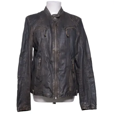 Veste en cuir (Gris) de Punchball Coton, Polyester, Cuir