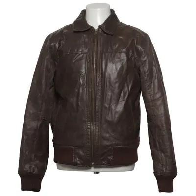 Läderjacka (Brun) från Blend Bomull, Skinn, Polyester