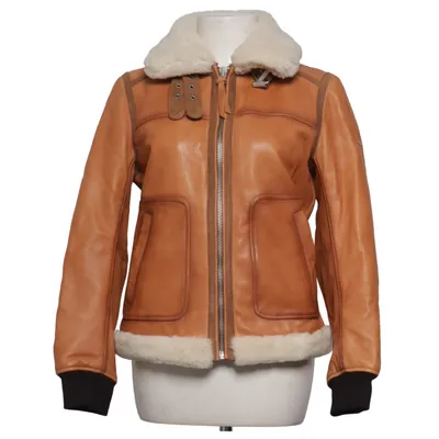 Shearlingjacka (Brun, Vit, Svart) från Superdry Bomull, Elastan, Skinn, Polyester