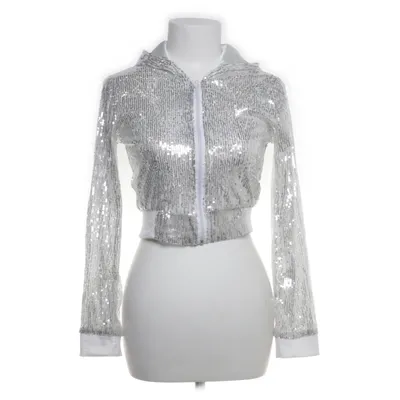 Hoodie (White, Silver) from Maner Cotton, Polyester