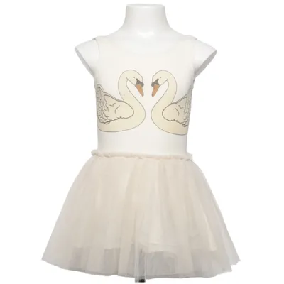 Robe de fille de fleur (Blanc) de Konges Sløjd Élasthane, Coton biologique