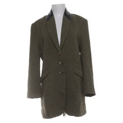 Manteau (Vert, Noir) de Missing Link Cuir, Laine