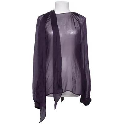 Strikblouse (Lila) van Ralph Lauren Zijde