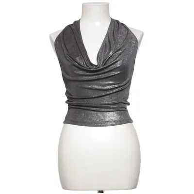 Halternecktopp (Grå) från Weekday Elastan, Polyester