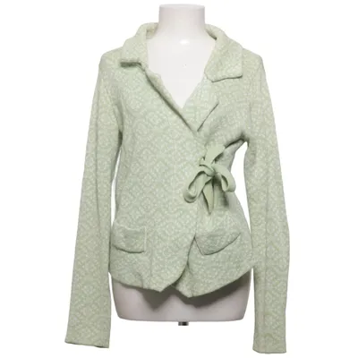 Wrap cardigan (Green, White) from Playback Cotton