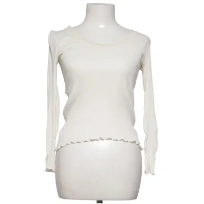 T-shirt à manches longues (Blanc) de First Class Choice Coton, Soie
