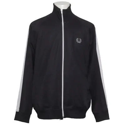 Træningsjakke (Sort, Hvid) fra Fred Perry Bomuld, Polyester