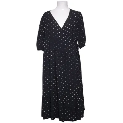Slå-om-kjole (Sort, Hvid) fra Monki Elastan, Polyester