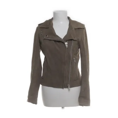 Bikerjakke (Grøn) fra MDK Bomuld, Ruskind, Polyester, Læder