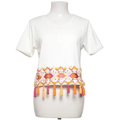 Top (White, Multicolored) from Fuego Woman Cotton, Polyester