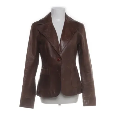 Læderblazer (Brun) fra Part Two Polyester, Læder