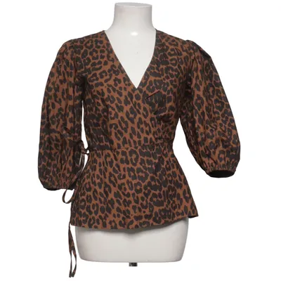 Wikkelblouse (Bruin, Zwart) van Ganni