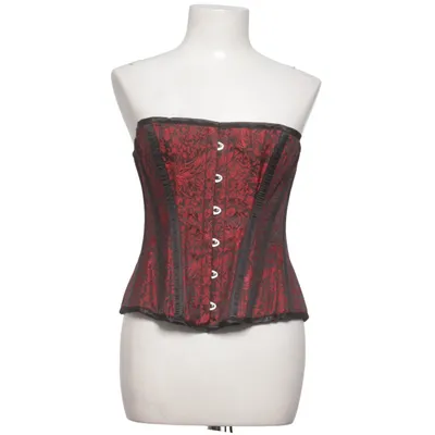 Corset (Red, Black) from Of Corset Is! Cotton, Polyester