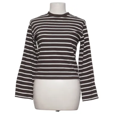 Langærmet t-shirt (Brun, Hvid) fra Divided by H&M Bomuld