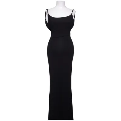Robe longue (Noir) de A-DSGN Élasthane, Viscose