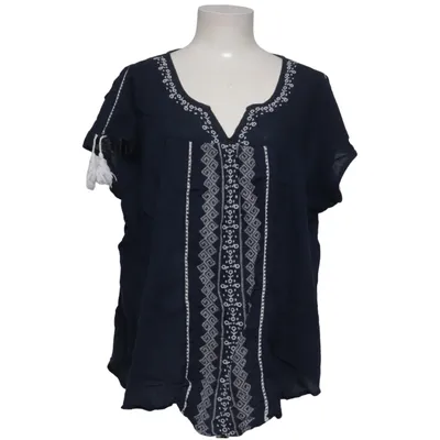 Top (Blå, Hvid) fra Plus Size Bomuld