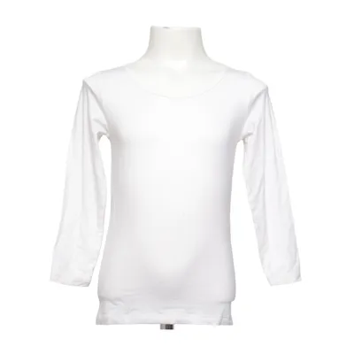 Langærmet t-shirt (Hvid) fra Uniqlo Kids Akryl, Elastan, Genanvendt polyester, Viscose