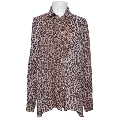 Blouse (Marron, Beige) de Blunauta Soie