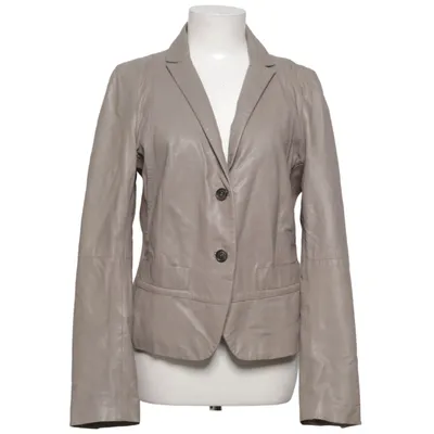Læderblazer (LINA) fra Cinque Polyester, Læder