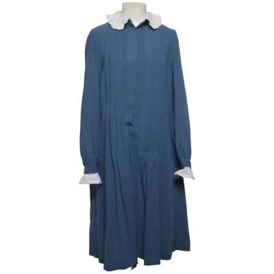 Jurk (Blauw, Wit) van Dacron Katoen, Polyester