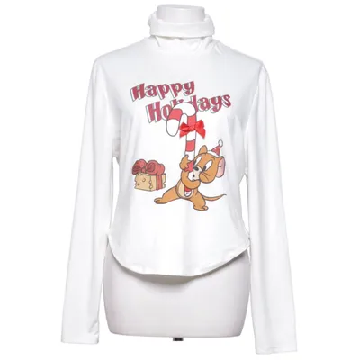 Pul à col roulé (Blanc) de Tom and Jerry Élasthane, Polyester