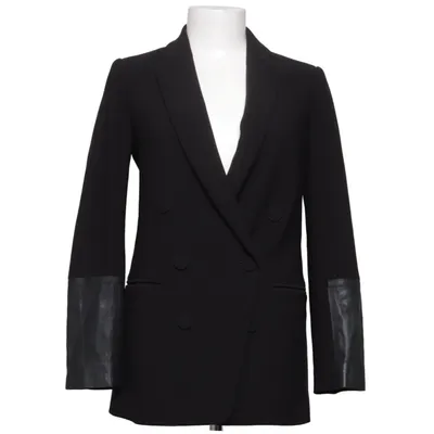 Blazer (Noir) de Club Monaco Élasthane, Cuir, Polyester