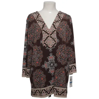 Tunic (Brown, Multicolored) from JM Collection Elastane, Polyester