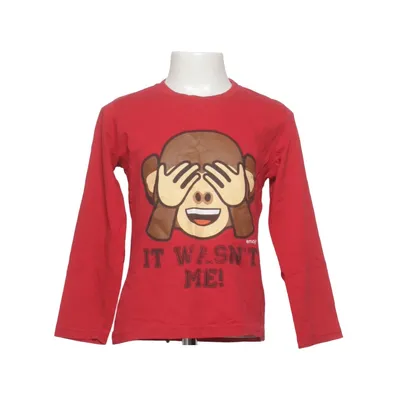T-shirt à manches longues (Rouge) de Emoji Coton