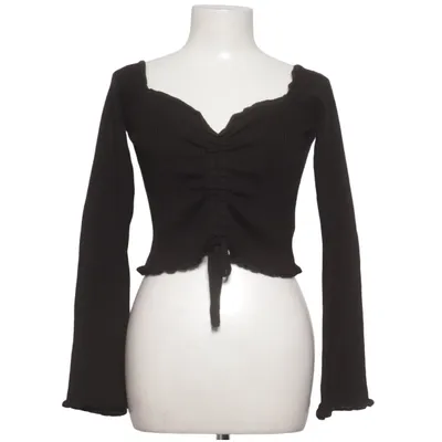 Crop top (Noir) de Linn Ahlborg x NA-KD Acrylique, Coton