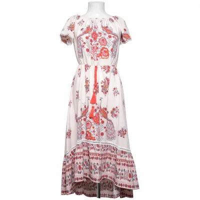 Maxi dress (Beige, Red, Multicolored) from Wangezu